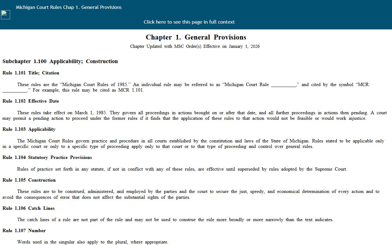 Michigan court rules governing Saginaw County court records access