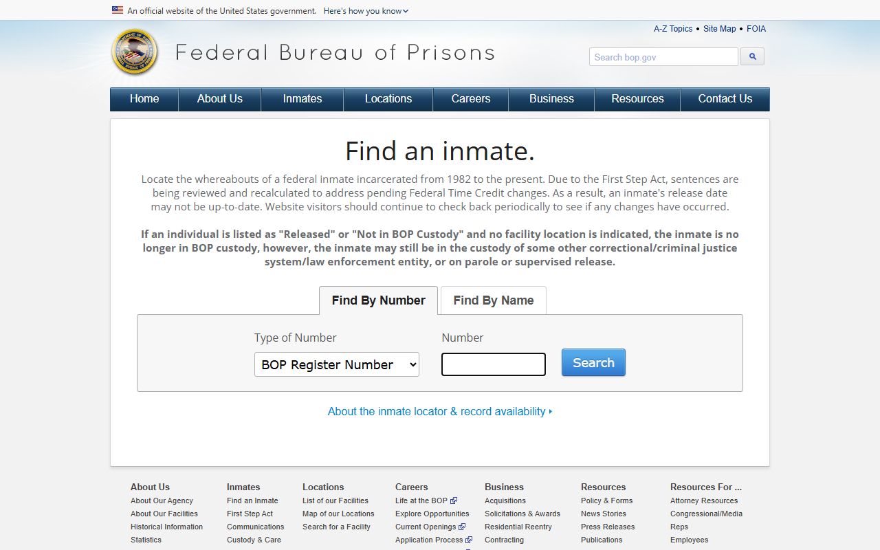Federal Bureau of Prisons inmate locator for Saginaw County federal detainees